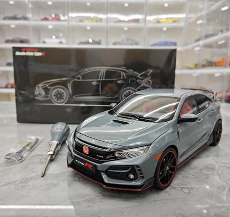[LCD] 1:18 Honda 2017 Civic Type R FK8 Gray Model Car Die-Cast