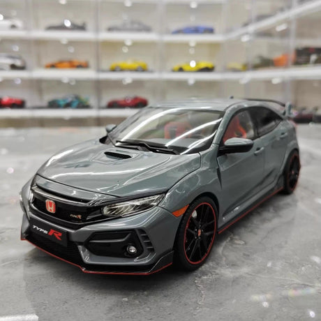 [LCD] 1:18 Honda 2017 Civic Type R FK8 Gray Model Car Die-Cast