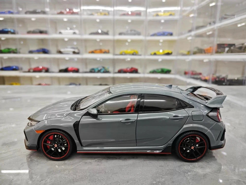 [LCD] 1:18 Honda 2017 Civic Type R FK8 Gray Model Car Die-Cast