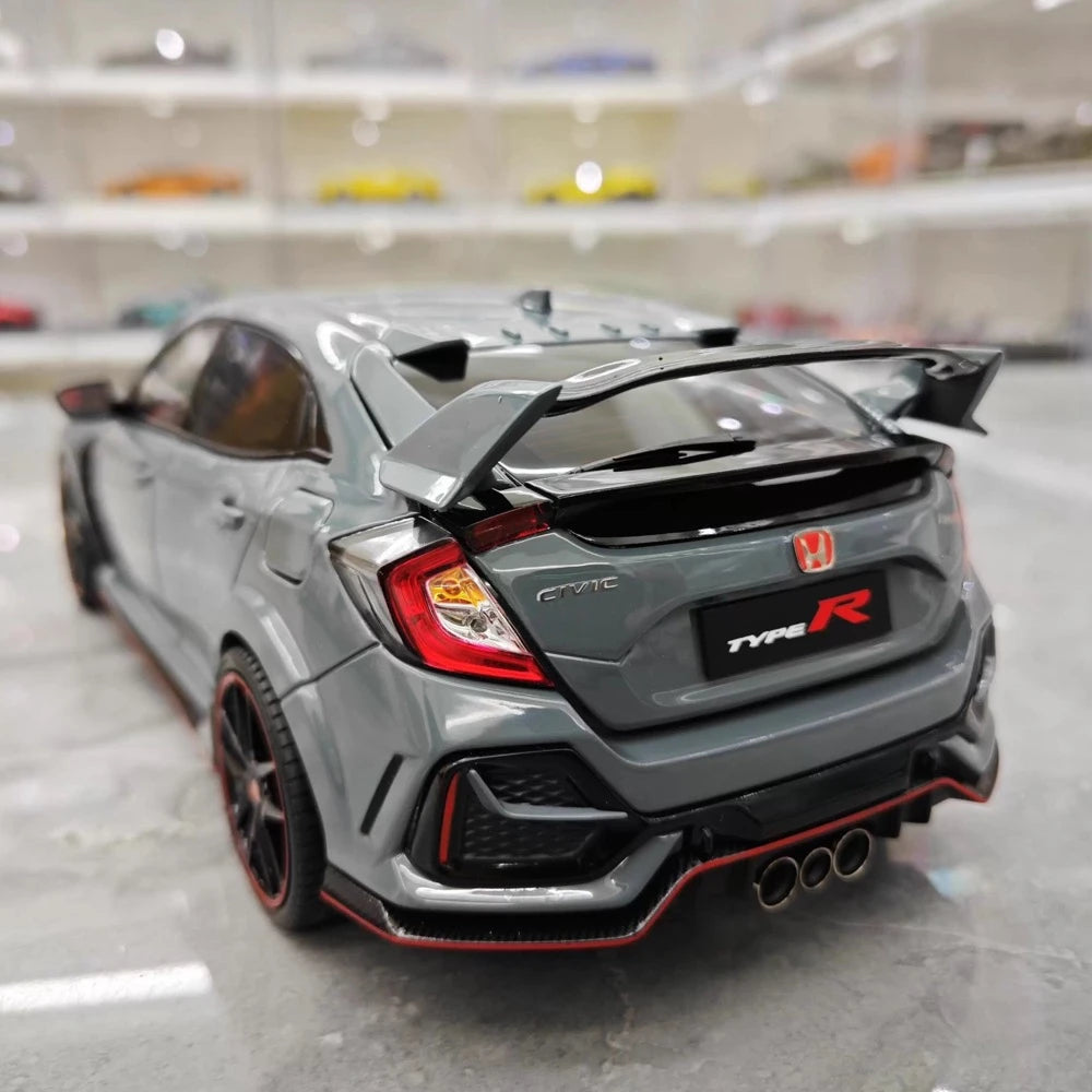 [LCD] 1:18 Honda 2017 Civic Type R FK8 Gray Model Car Die-Cast