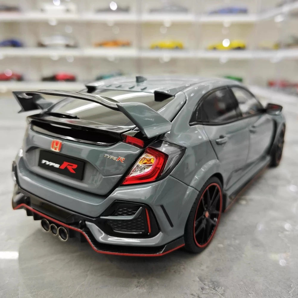 [LCD] 1:18 Honda 2017 Civic Type R FK8 Gray Model Car Die-Cast