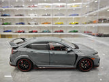 [LCD] 1:18 Honda 2017 Civic Type R FK8 Gray Model Car Die-Cast