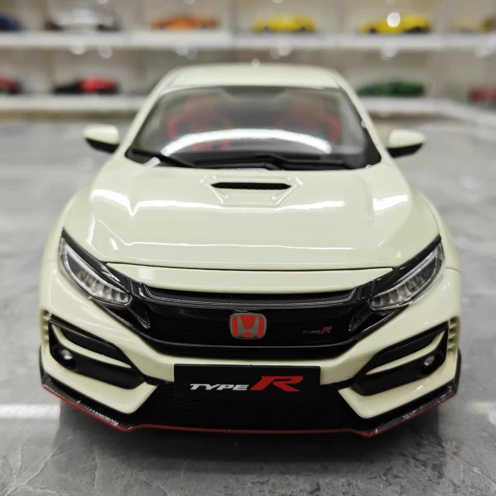 [LCD] 1:18 Honda 2017 Civic Type R FK8 bianco modellino di auto Die-Cast