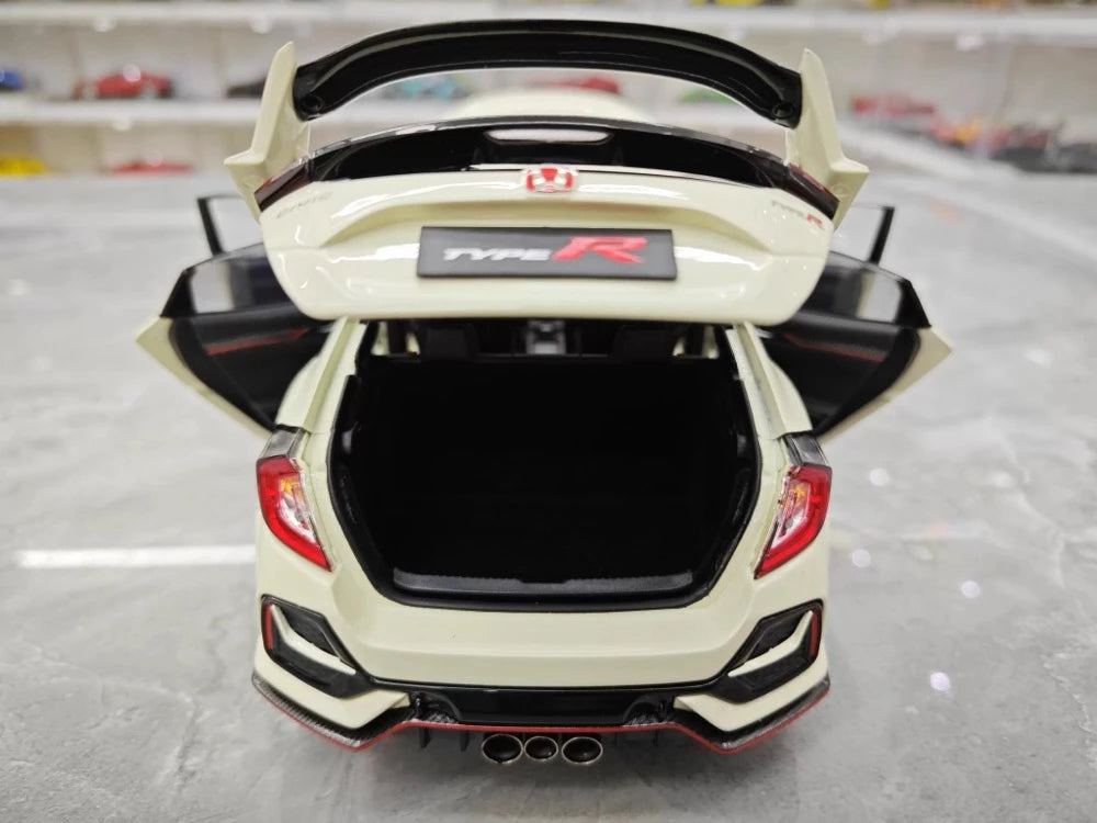 [LCD] 1:18 Honda 2017 Civic Type R FK8 bianco modellino di auto Die-Cast