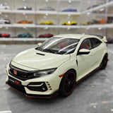 [LCD] 1:18 Honda 2017 Civic Type R FK8 ホワイト モデルカー Die-Cast