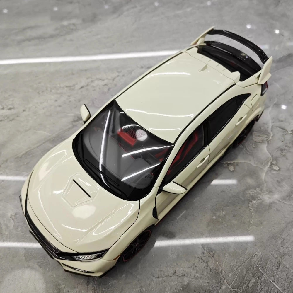 [LCD] 1:18 Honda 2017 Civic Type R FK8 bianco modellino di auto Die-Cast
