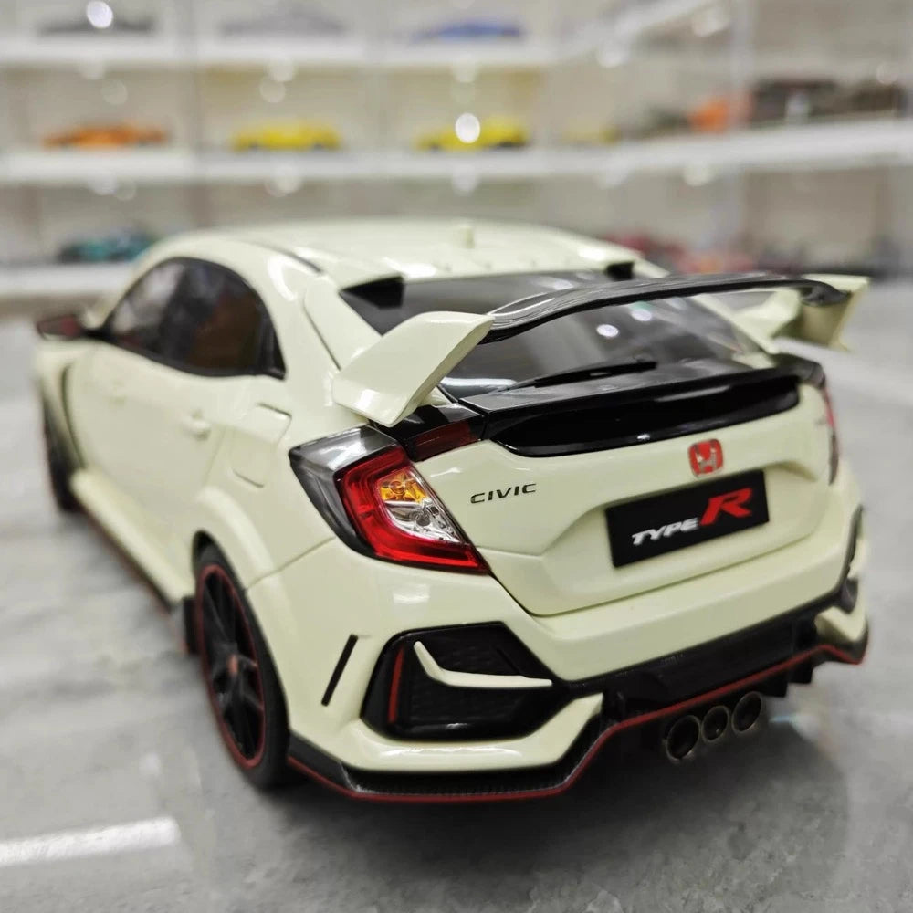 [LCD] 1:18 Honda 2017 Civic Type R FK8 bianco modellino di auto Die-Cast