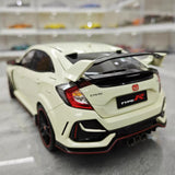 [LCD] 1:18 Honda 2017 Civic Type R FK8 ホワイト モデルカー Die-Cast