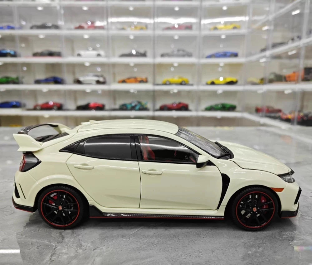 [LCD] 1:18 Honda 2017 Civic Type R FK8 bianco modellino di auto Die-Cast
