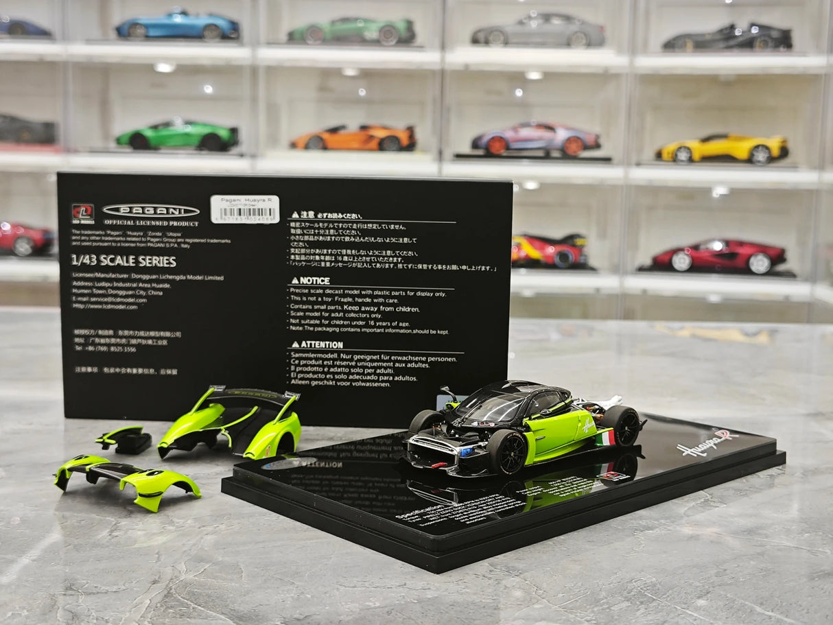 LCD Pagani 2021 Huayra R Green 1:43 – Kolekcjonarski model odlewany