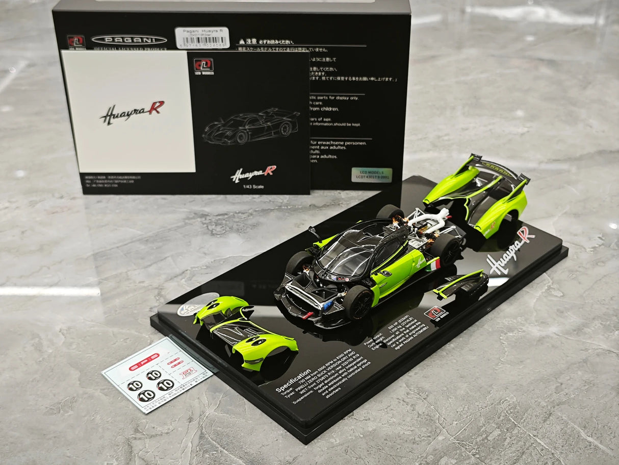LCD Pagani 2021 Huayra R Green 1:43 – Kolekcjonarski model odlewany