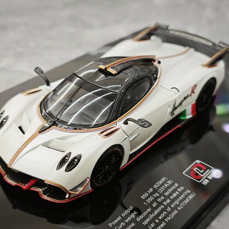 LCD Pagani 2021 Huayra R White 1:43 – Keräilyesineitä valuvalumalli