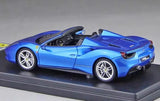 [Look Smart] 1:43 Ferrari 2015 488 Spider bleu voiture miniature Resin