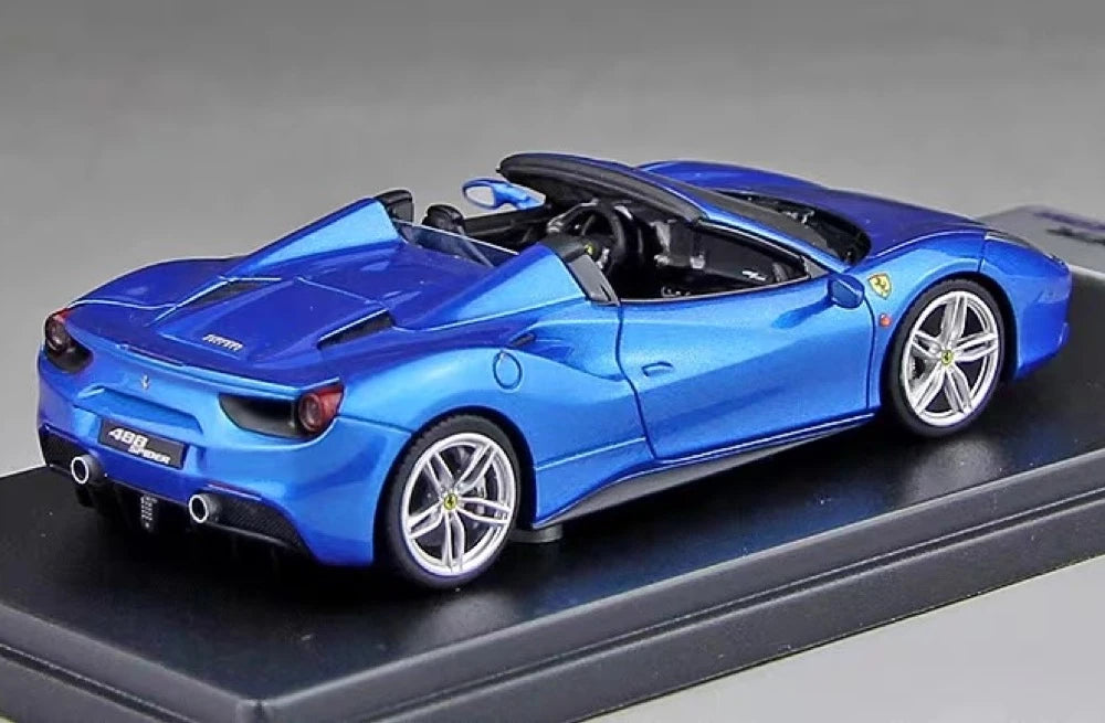 [Look Smart] 1:43 Ferrari 2015 488 Spider Blue Model Car Resin