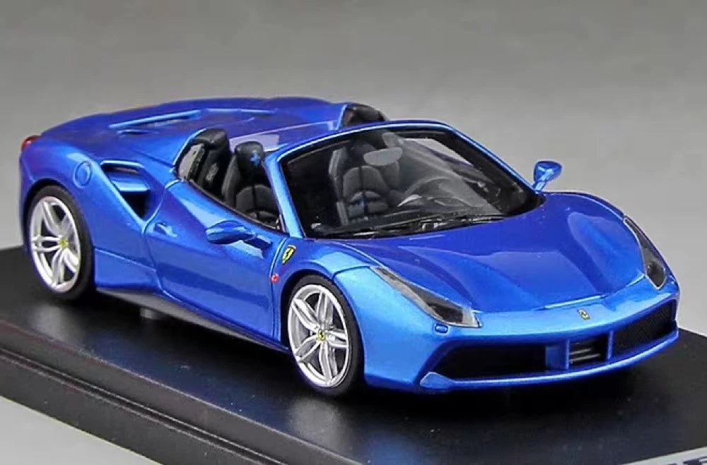 [Look Smart] 1:43 Ferrari 2015 488 Spider bleu voiture miniature Resin
