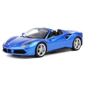 [Look Smart] 1:43 Ferrari 2015 488 Spider bleu voiture miniature Resin