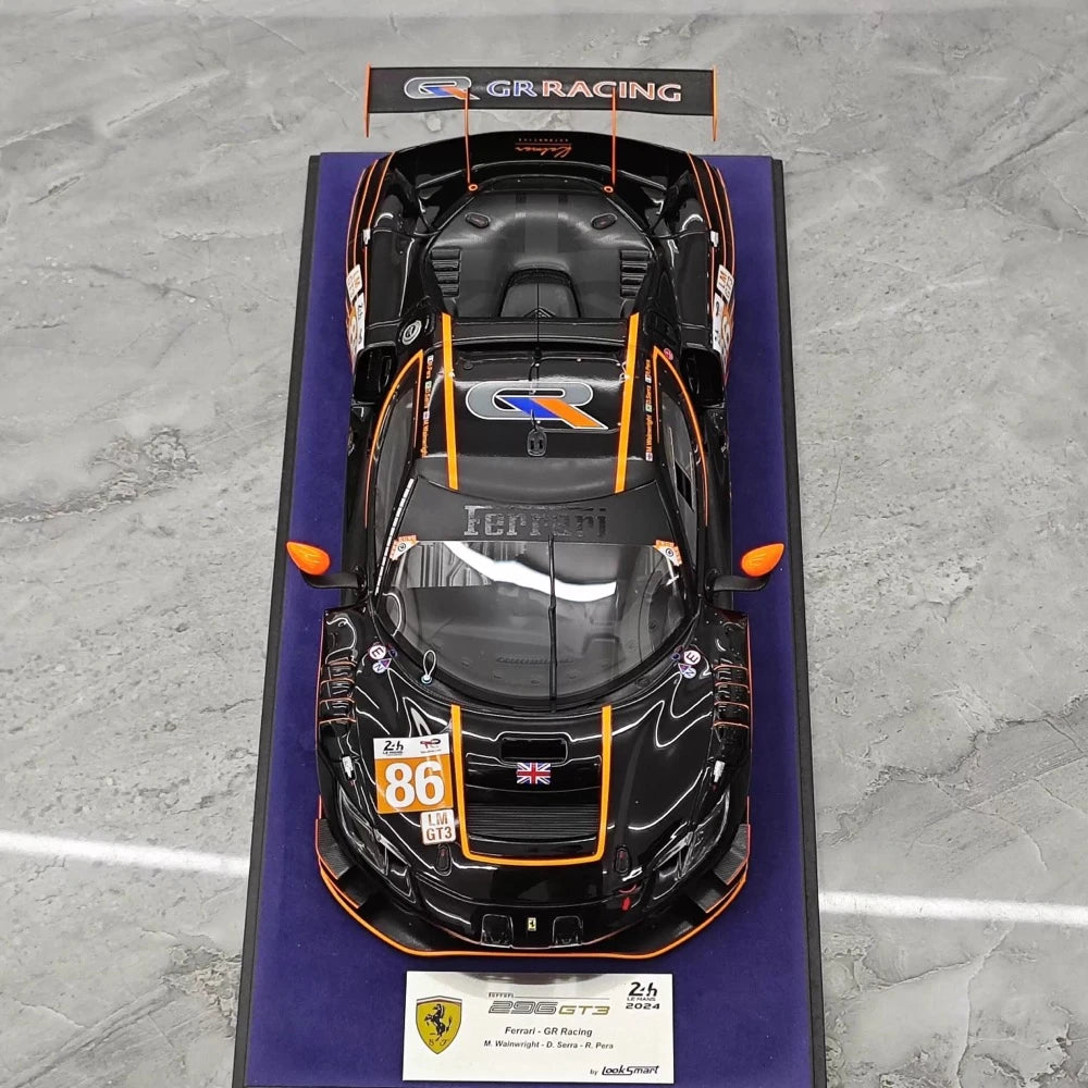 [Looksmart] 1:18 Ferrari 2024 296 GT3 GR Le Mans #86 Model Car Resin