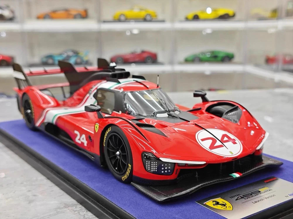 [Looksmart] 1:18 Ferrari 2024 499P Modificata #24 Model Car Resin