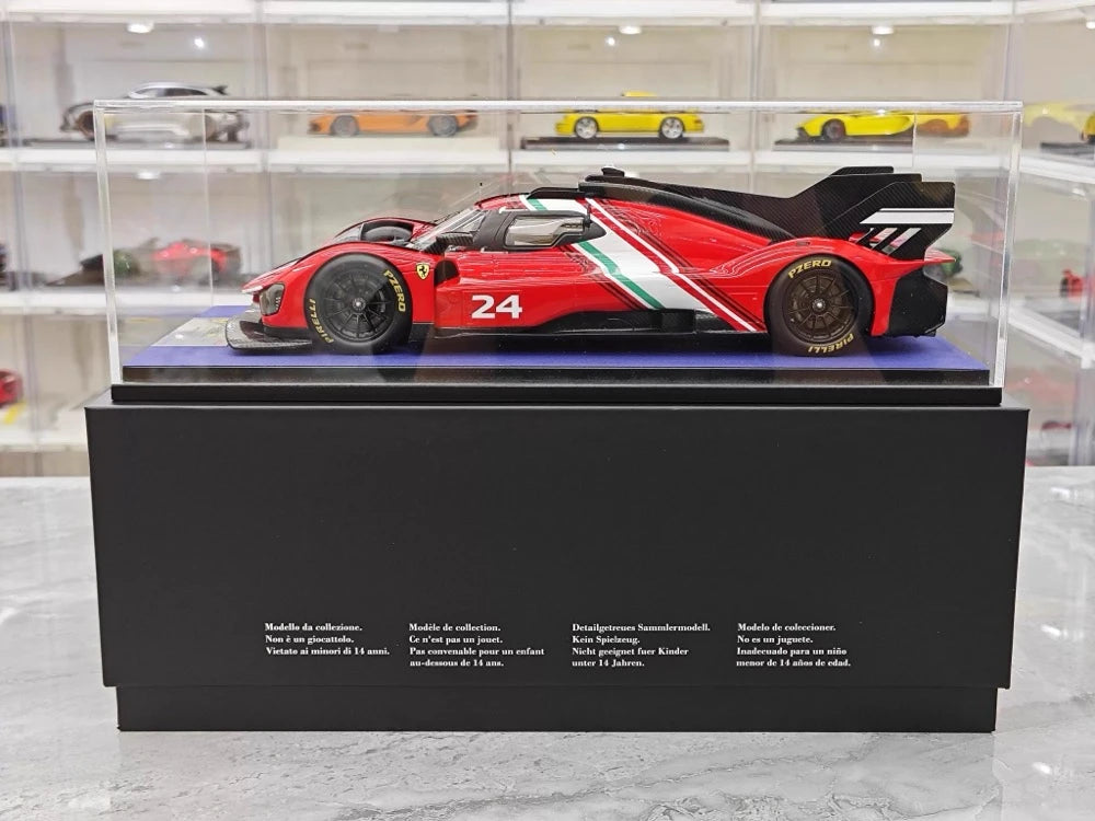 [Looksmart] 1:18 Ferrari 2024 499P Modificata #24 Model Car Resin