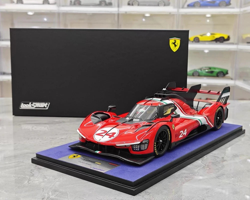 [Looksmart] 1:18 Ferrari 2024 499P Modificata #24 Model Car Resin