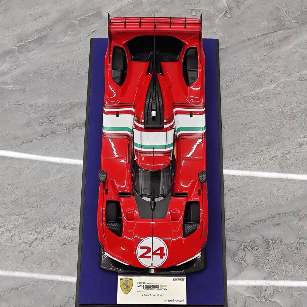 [Looksmart] 1:18 Ferrari 2024 499P Modificata #24 Model Car Resin
