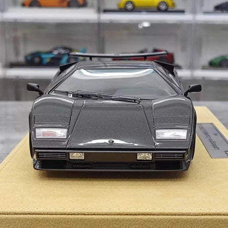 [Make Up] 1:18 Lamborghini 1985 Countach LP5000 QV Gray Model Car Resin