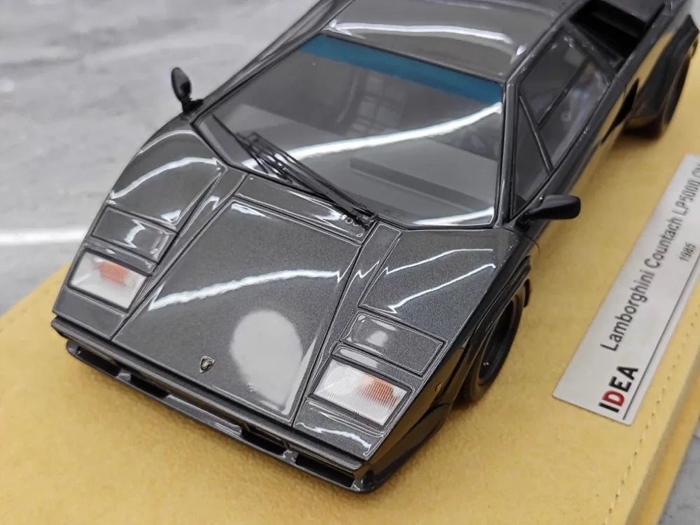 [Make Up] 1:18 Lamborghini 1985 Countach LP5000 QV Gray Model Car Resin