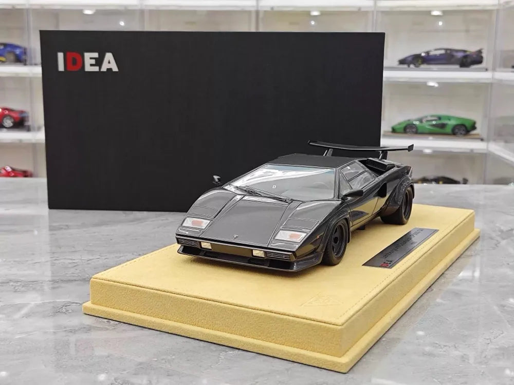 [Make Up] 1:18 Lamborghini 1985 Countach LP5000 QV Gray Model Car Resin