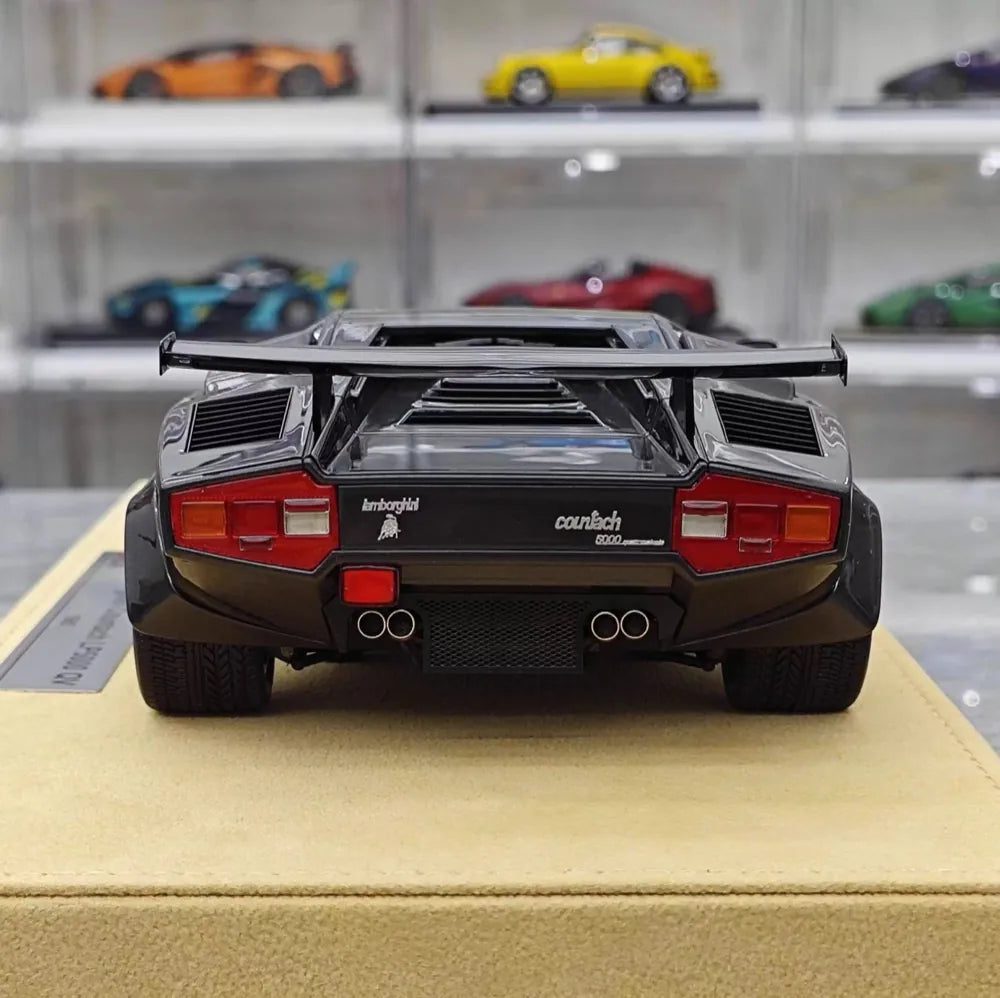 [Make Up] 1:18 Lamborghini 1985 Countach LP5000 QV Gray Model Car Resin