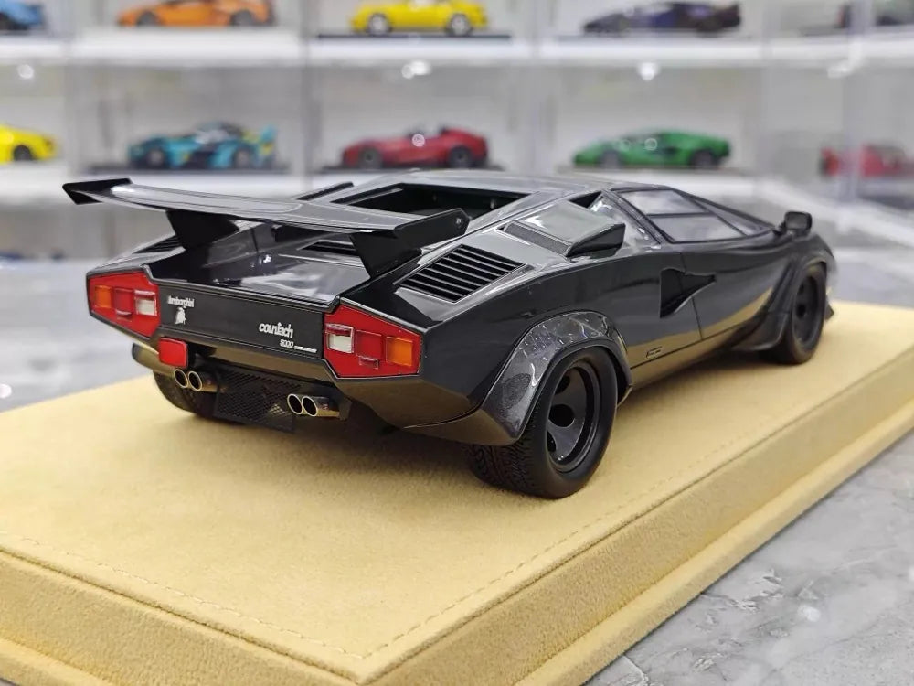 [Make Up] 1:18 Lamborghini 1985 Countach LP5000 QV Gray Model Car Resin