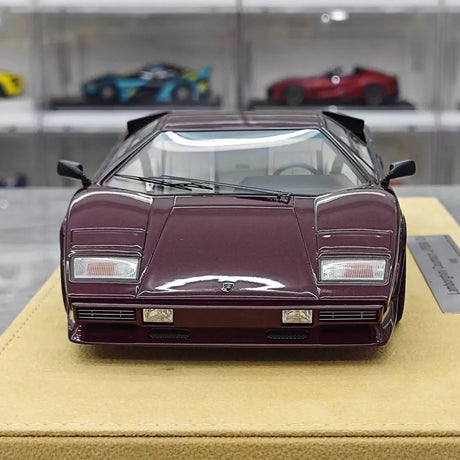 [Make Up] 1:18 Lamborghini 1985 Countach LP5000 QV Purple Model Car Resin