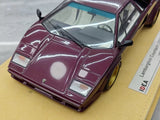 [Make Up] 1:18 Lamborghini 1985 Countach LP5000 QV Purple Model Car Resin