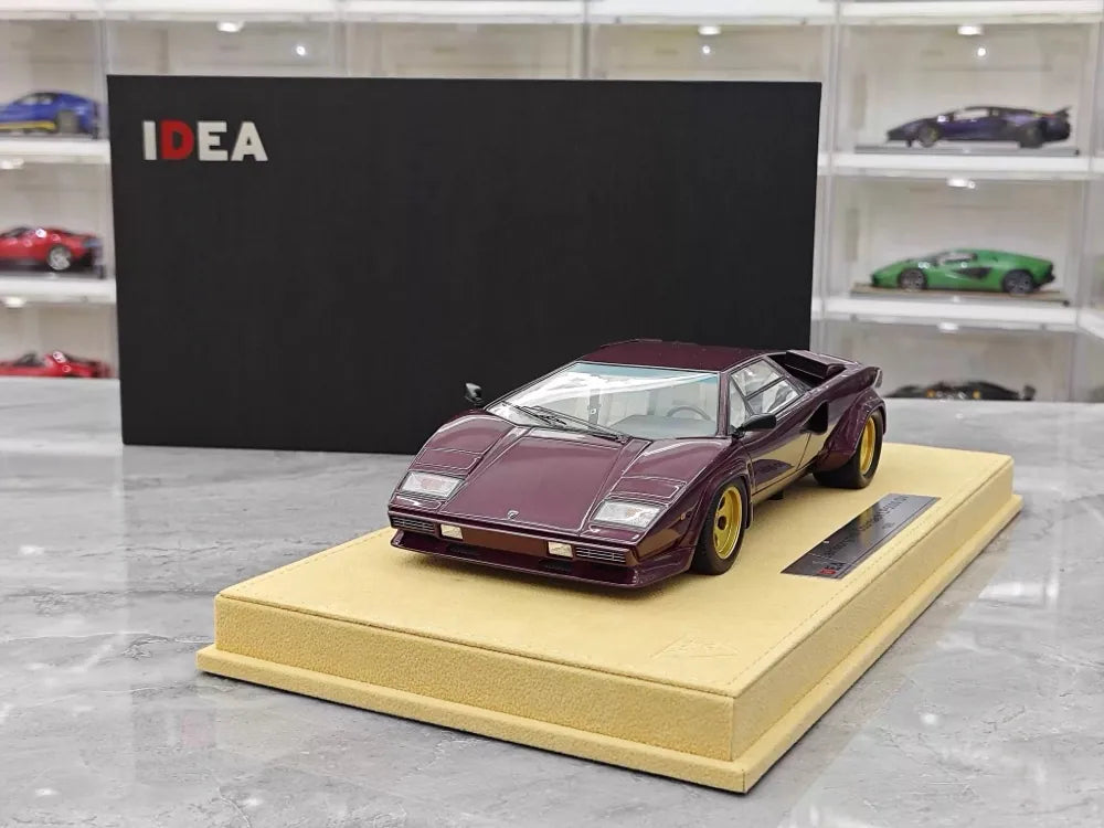 [Make Up] 1:18 Lamborghini 1985 Countach LP5000 QV Purple Model Car Resin