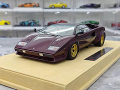 [Make Up] 1:18 Lamborghini 1985 Countach LP5000 QV Purple Model Car Resin