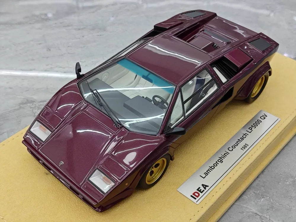 [Make Up] 1:18 Lamborghini 1985 Countach LP5000 QV Purple Model Car Resin