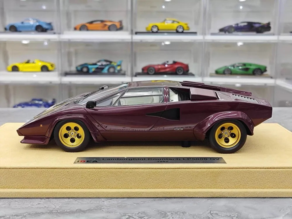 [Make Up] 1:18 Lamborghini 1985 Countach LP5000 QV Purple Model Car Resin
