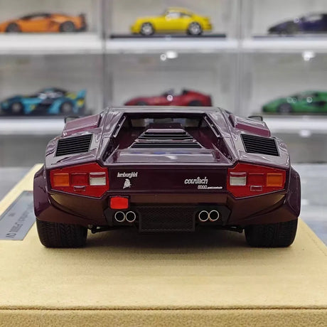 [Make Up] 1:18 Lamborghini 1985 Countach LP5000 QV Purple Model Car Resin
