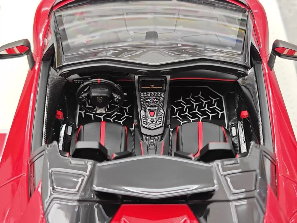[Make Up] 1:18 Lamborghini 2015 Aventador LP750-4 Red Model Car Resin