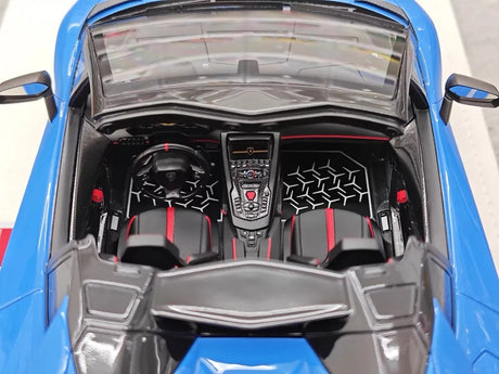 [Make Up] 1:18 Lamborghini 2015 Aventador LP750-4 Blue Model Car Resin