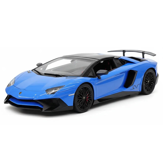 [Make Up] 1:18 Lamborghini 2015 Aventador LP750-4 Blue Model Car Resin