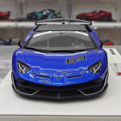 [Make Up] 1:18 Lamborghini 2018 Aventador SVJ blauw modelauto Hars