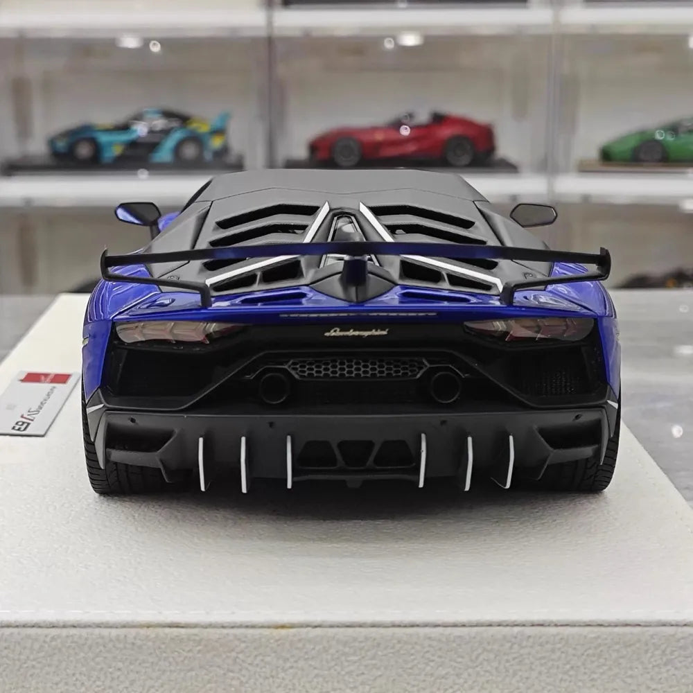 [Make Up] 1:18 Lamborghini 2018 Aventador SVJ blauw modelauto Hars