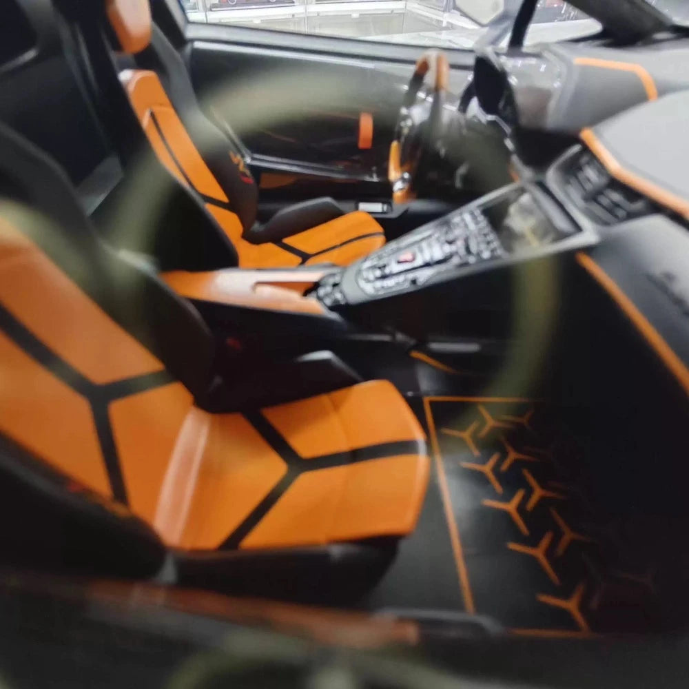 [Make Up] 1:18 Lamborghini 2018 Aventador SVJ gris voiture miniature Resin