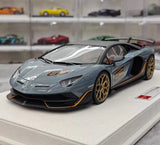 [Make Up] 1:18 Lamborghini 2018 Aventador SVJ gris voiture miniature Resin