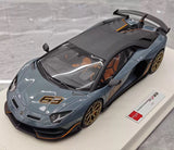 [Make Up] 1:18 Lamborghini 2018 Aventador SVJ gris voiture miniature Resin