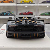 [Make Up] 1:18 Lamborghini 2018 Aventador SVJ gris voiture miniature Resin