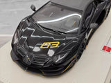 [Make Up] 1:18 Lamborghini 2018 Aventador SVJ zwart modelauto Hars