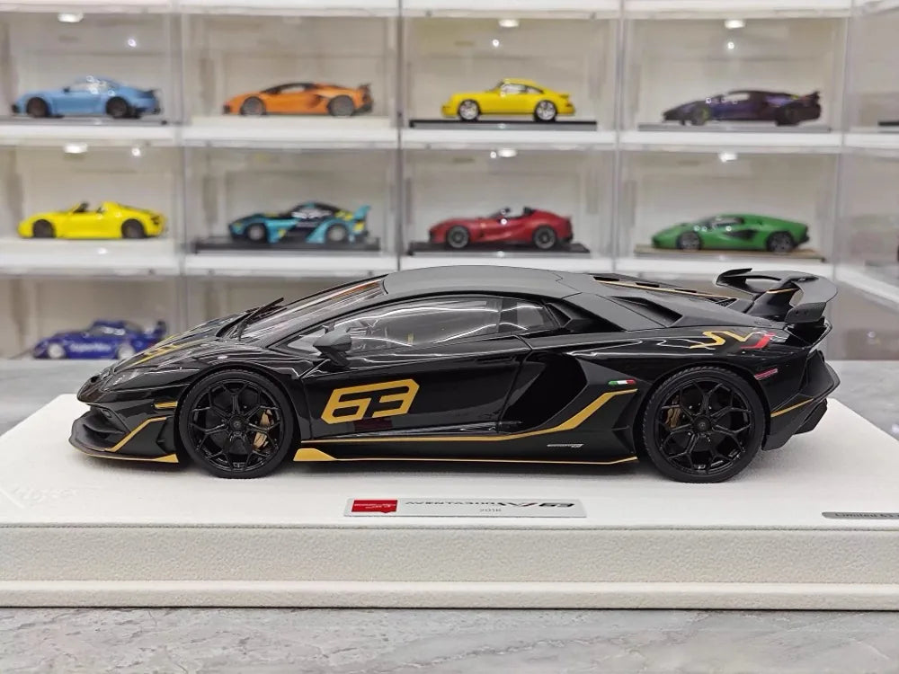 [Make Up] 1:18 Lamborghini 2018 Aventador SVJ zwart modelauto Hars