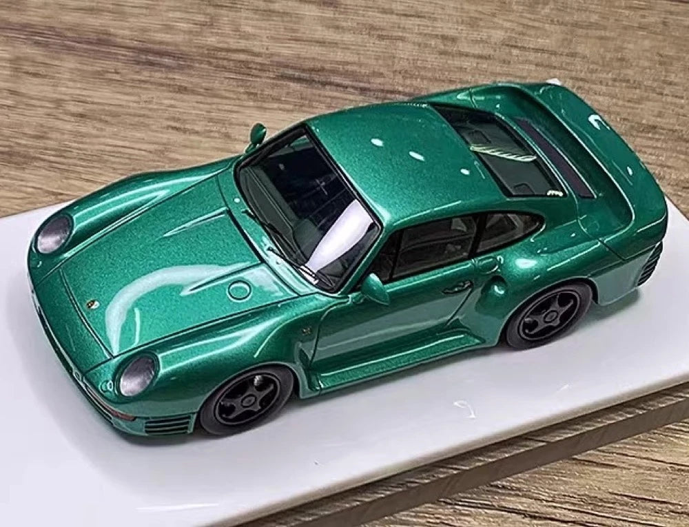 [Make Up] 1:43 Porsche 1986 959 Green Model Car Resin