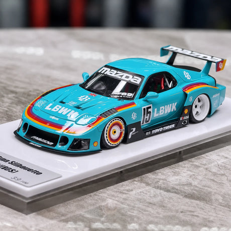 Make Up Mazda 1992 RX-7 FD3S LB-Super Silhouette Mint Green 1:43 – Collectible Resin Model Resin